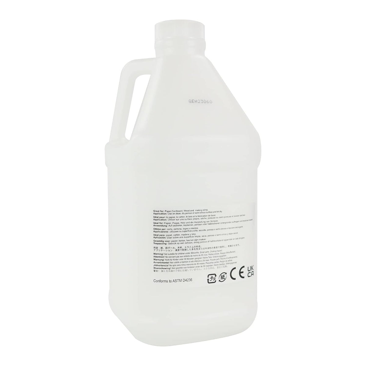 Amazon Basics 1/2 Gallon Clear & White Craft Glue Combo for Making Slime, Washable Home and School Art Crafts, Transparent/White, 64 fl oz