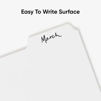 Smead White Binder Index Dividers, 3 Ring Binder Dividers with Tabs, 5-Tab