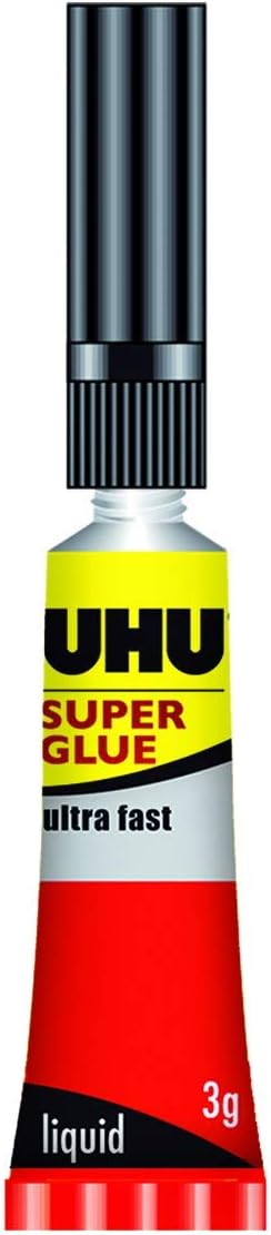 UHU 3-62686 Super Glue Ultra Fast Liquid 2x3g Blister (Packaging May Vary)