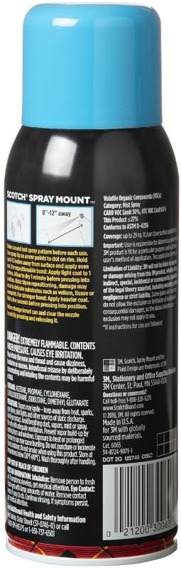 Scotch Spray Mount, 10.2 5 oz, Repositionable on Many Surfaces (6065)