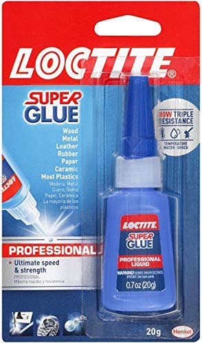 Loctite Super Glue Professional Liquid, Clear, 20g Bottle, 3 Pack