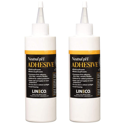 Lineco Neutral pH Adhesive, Acid Free All-Purpose Glue, White, 8 OZ, 2 Pack