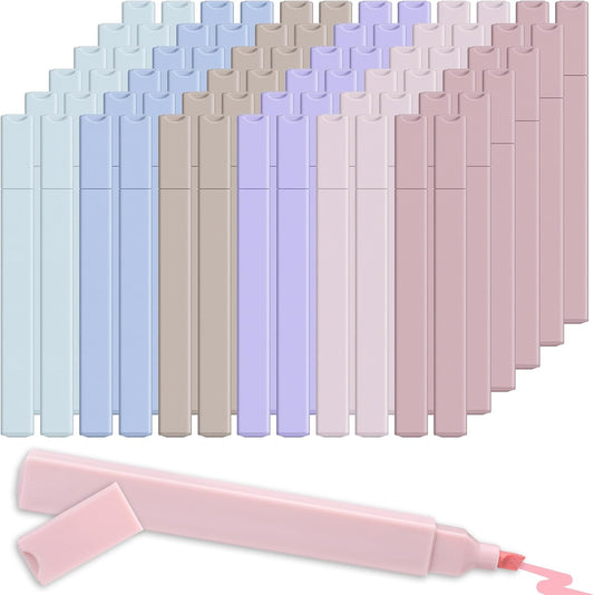 72 Pcs Bible Highlighter with Soft Chisel Tip Highlighters Bulk Pack, Pastel Highlighters No Bleed Through Pages, 6 Assorted Colors Aesthetic Markers for Bible Study Journaling Home Office Supplies
