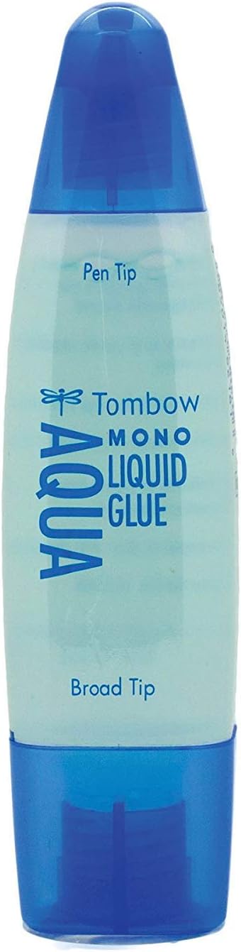 Tombow 52180 MONO Aqua Liquid Glue, 1.69 Ounce, 1-Pack. Dual Tip Dispenser for Precise to Full Coverage Application that Dries Clear. (2-Pack)