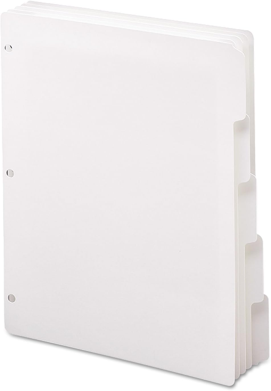 Smead White Binder Index Dividers, 3 Ring Binder Dividers with Tabs, 5-Tab
