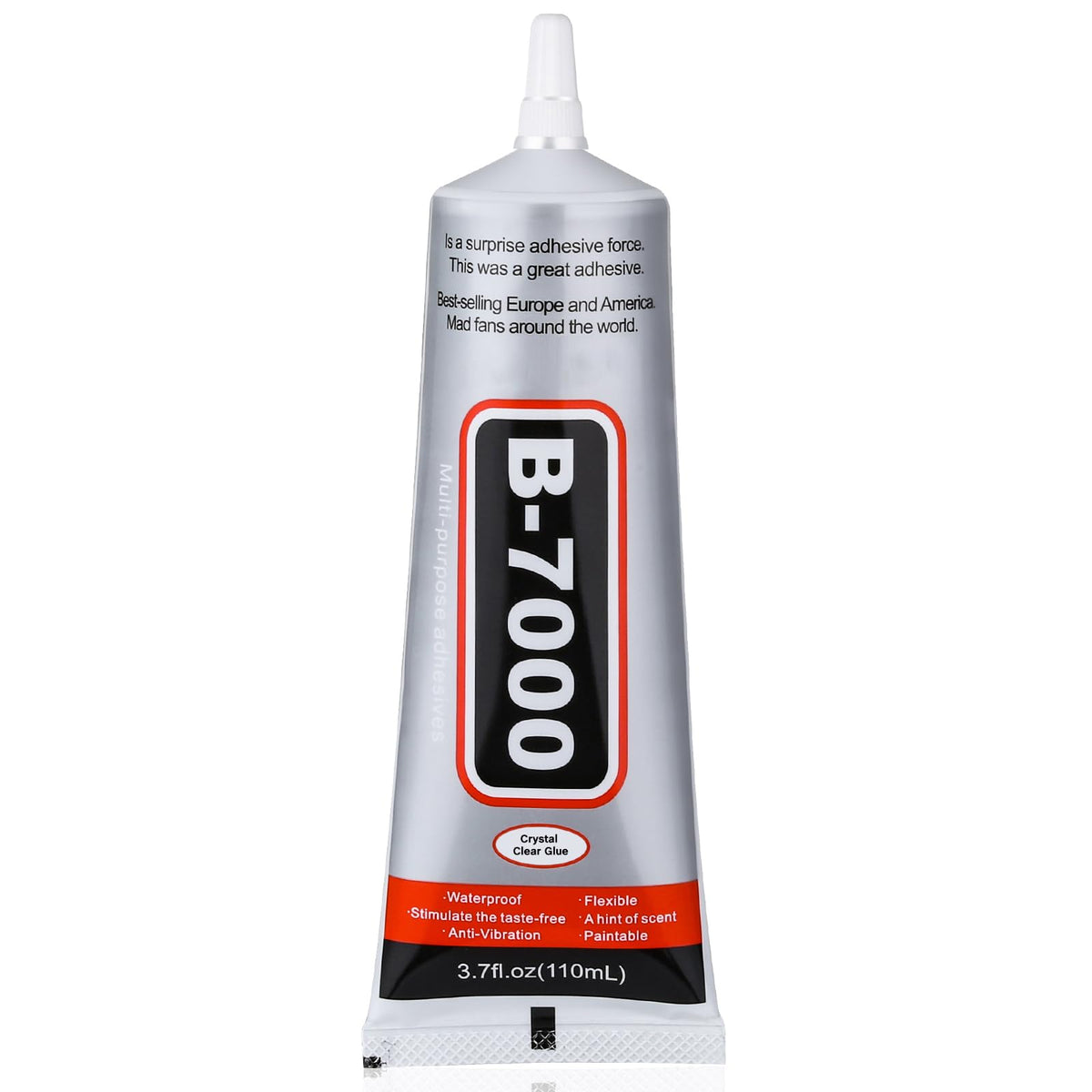 60 Tube B-7000 Glue 15Ml/0.5 fl oz- Strong Transparent Rhinestone Glue with Precision Tip, Waterproof, Flexible, Bulk B7000 Glues Paste Adhesive for DIY Craft Jewelry Making Shoes Phone Repair