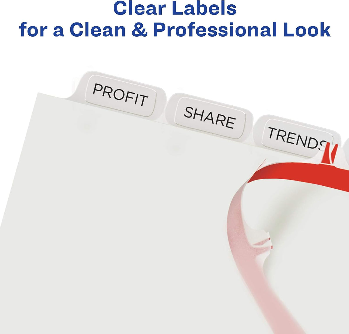 Avery® Index Maker® Clear Label Dividers, 8-Tab, White, 50 Sets