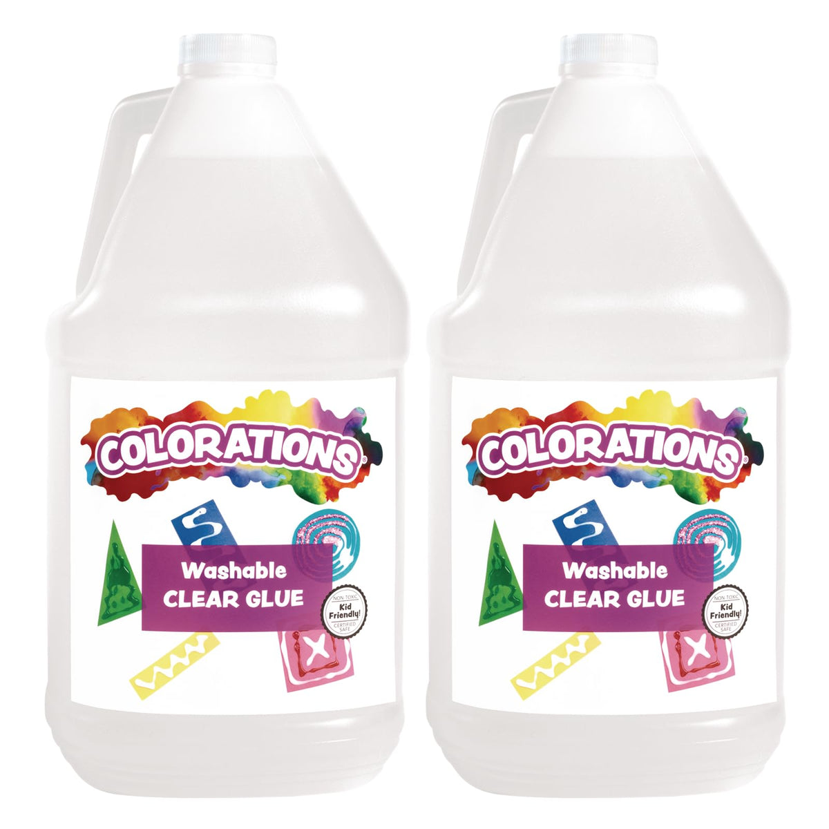 Colorations Washable Clear Glue, 1 Gallon, Non-Toxic, Great for Slime