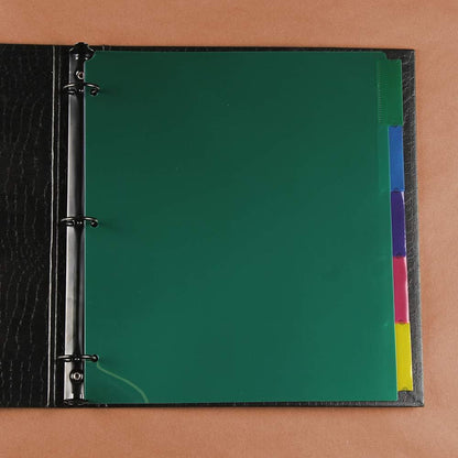 JAM PAPER Plastic Index 5-Tab Dividers - 9 3/4 x 11 1/2 - Assorted Multi-Color - 6 Packs of 5 Tabs/Set