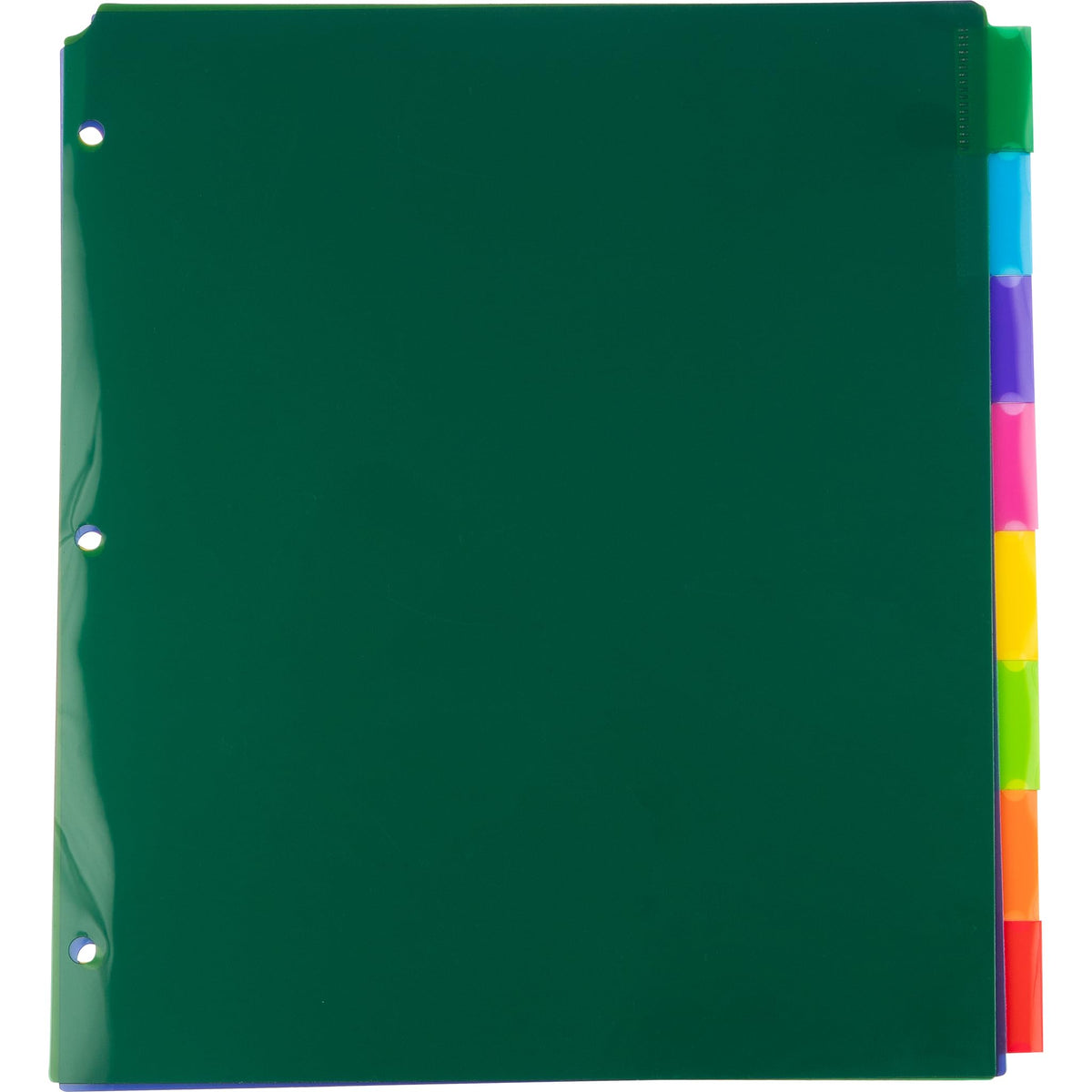 JAM PAPER Plastic Index 5-Tab Dividers - 9 3/4 x 11 1/2 - Assorted Multi-Color - 6 Packs of 5 Tabs/Set