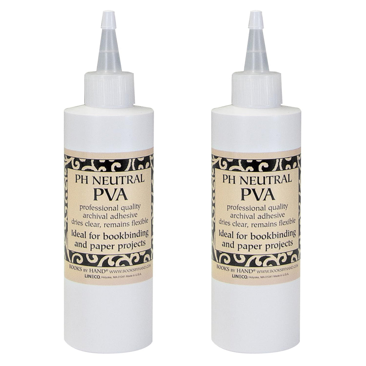 Lineco PH Neutral PVA Adhesive, Dries Clear, 8 Ounce, Pack of 2