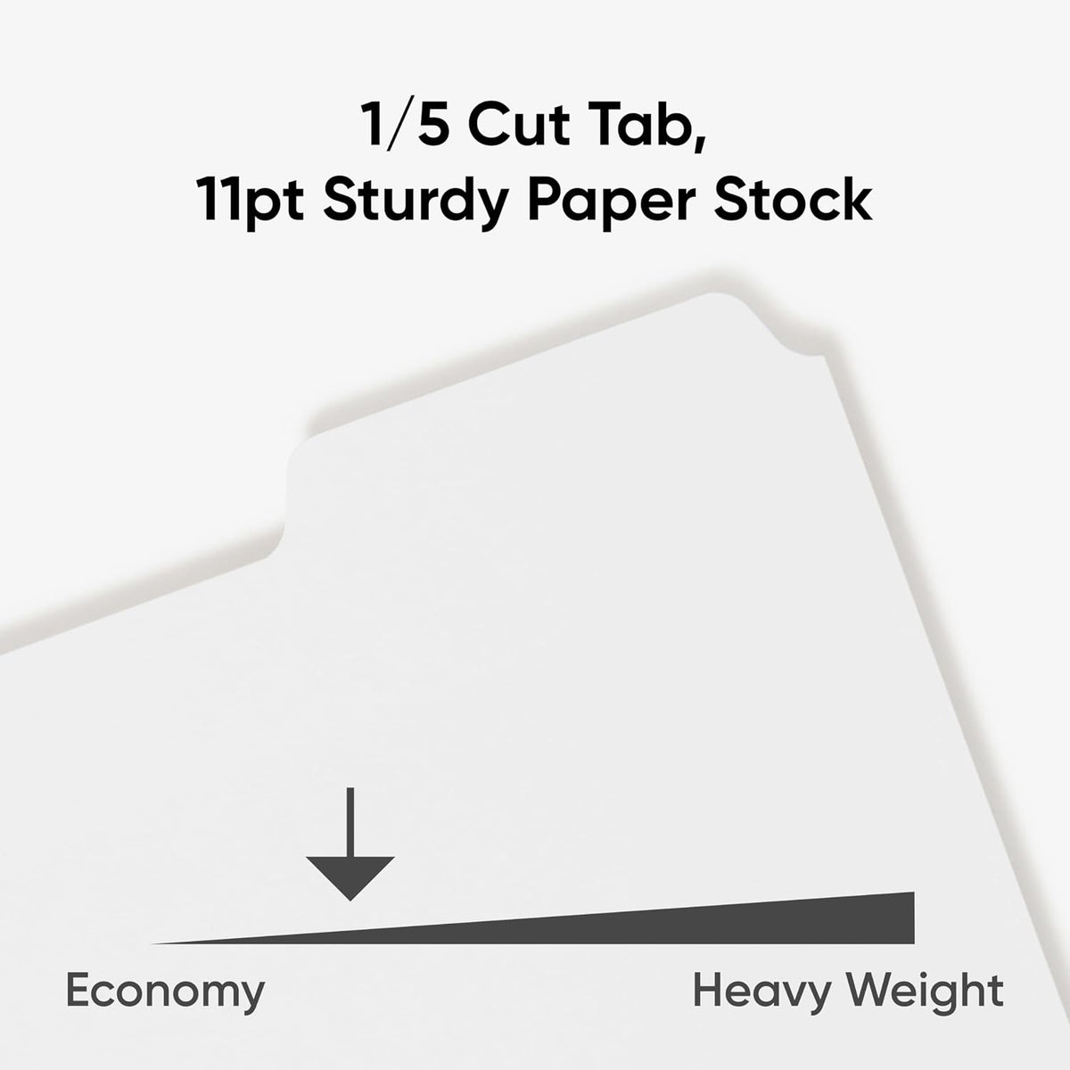 Smead White Binder Index Dividers, 3 Ring Binder Dividers with Tabs, 5-Tab