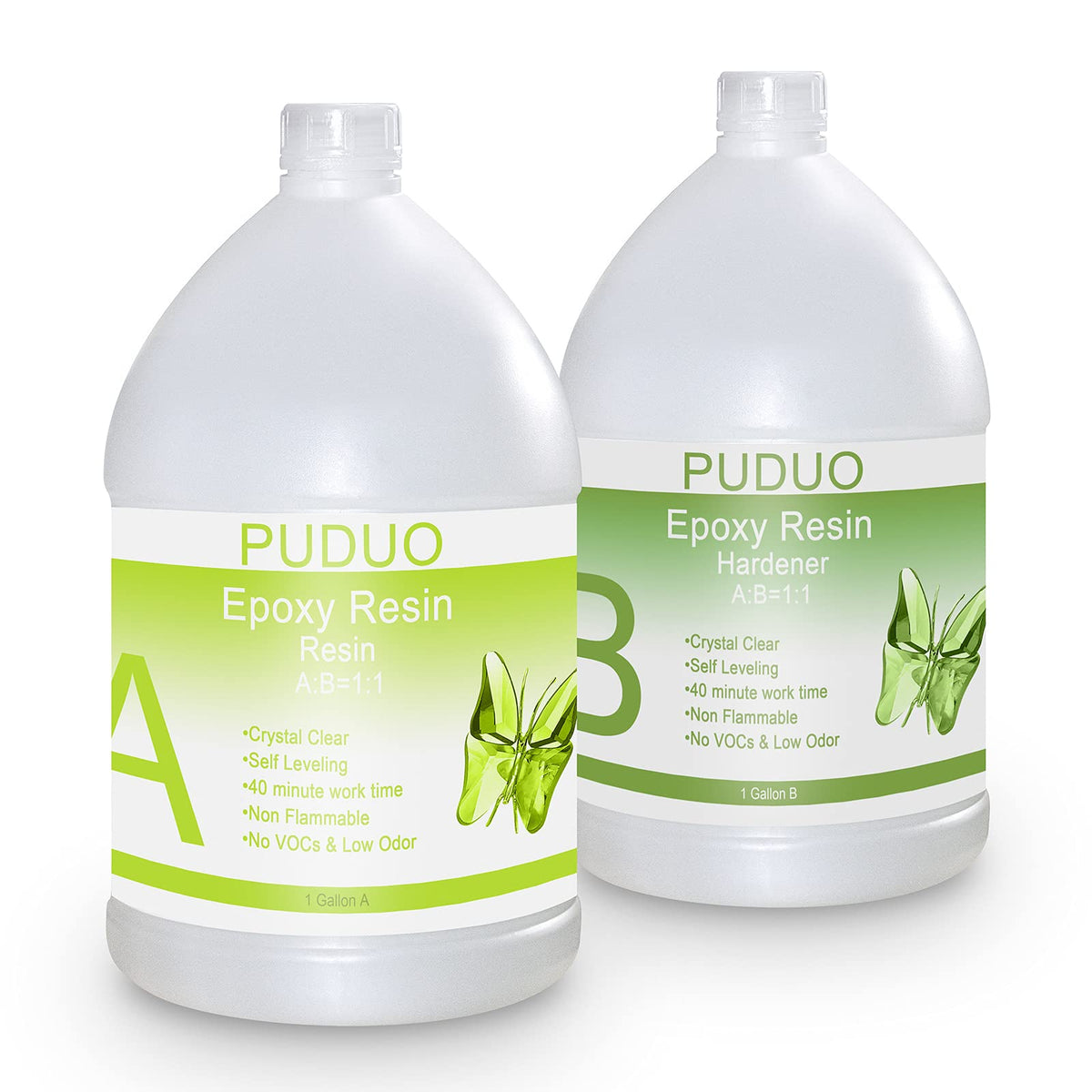 Puduo Epoxy Resin Kit 72OZ, Newly Formulated Crystal Clear Epoxy Resin