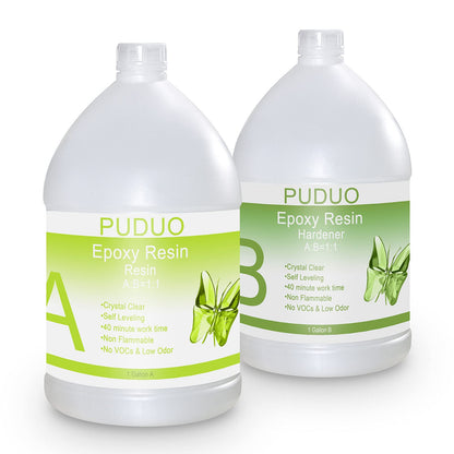 Puduo Epoxy Resin Kit 72OZ, Newly Formulated Crystal Clear Epoxy Resin