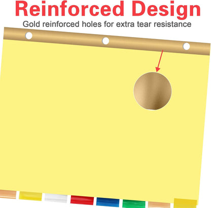 PANDRI 120 Pack Binder Dividers with 8 Tabs & Reinforced Holes, Letter Size