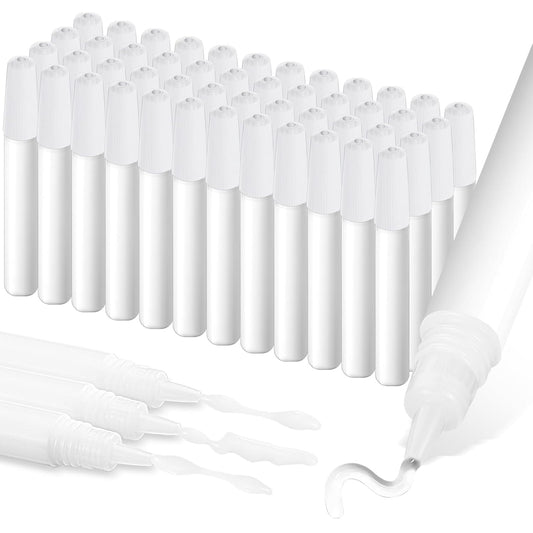 MotiMind 48 White Tacky Glue Pens Quick Dry, Mini Glue Bottles Bulk,White