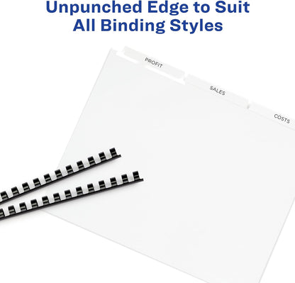 Avery® Index Maker® Clear Label Dividers, 8-Tab, Unpunched, 150 Sets