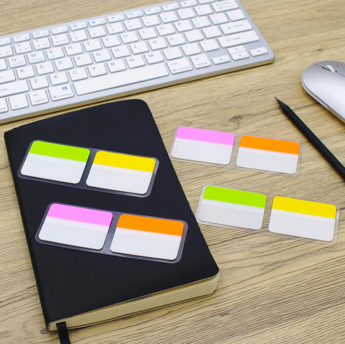 Extra Thick Tabs Flags Assorted Bright, 2 x 1.5 Inch Sticky Tabs, Easy to Post, 24 Tabs/Color, 96 Pages Total