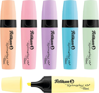 Pelikan Highlighters 490, Assorted Pastel Colours, 6 Pack