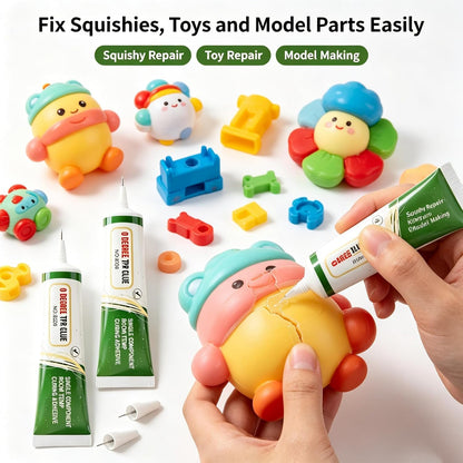 2Pcs Silicone Glue -Squishy Glue, Fast-Bonding & Waterproof Silicone Adhesive for Silicon Rubber, Model, Toys, TPU, TPR, TPE - Clear Liquid Silicone Adhesive for Crafts