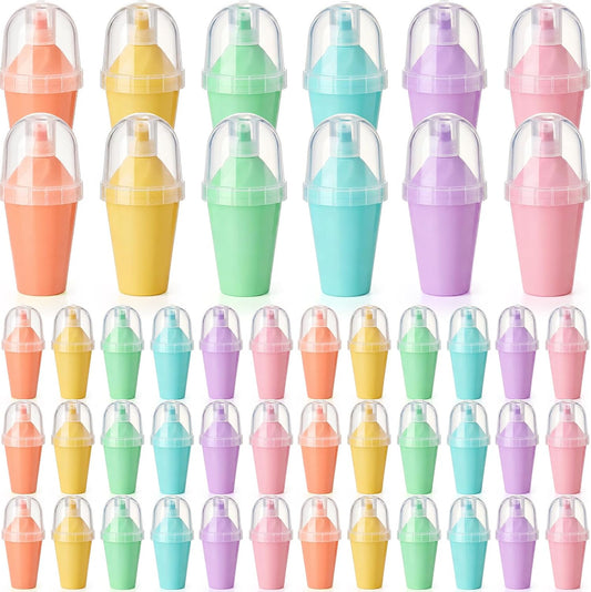 Teling 96 Pcs Cute Highlighters Mini Pastel Color Chisel Tip Highlighters