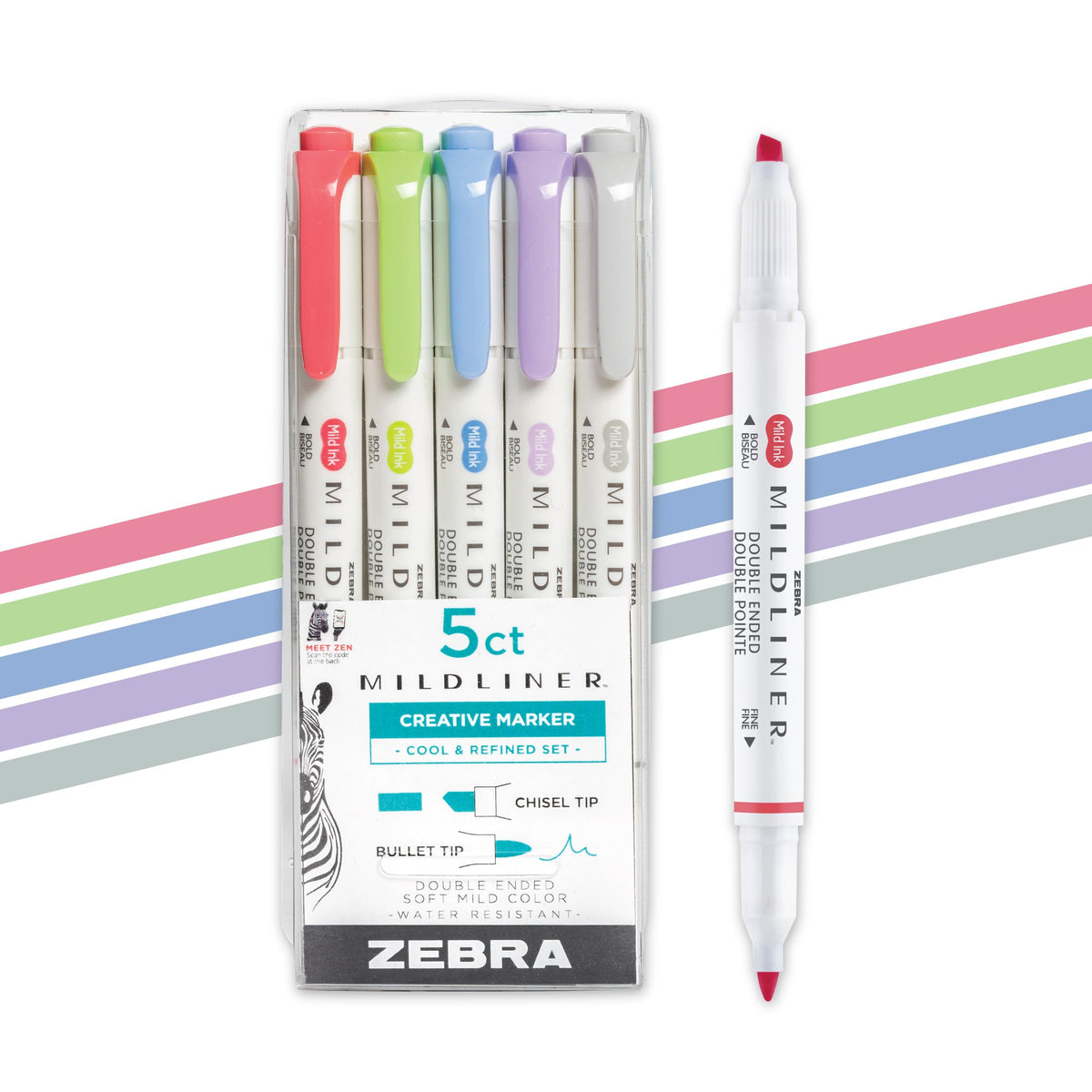 Zebra Pen MILDLINER No Bleed Highlighter, Lemon Yellow, Dual Tip, 12-Pack