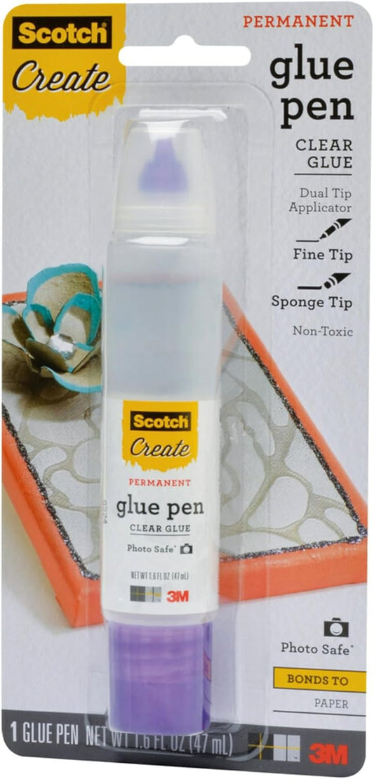 Scotch Scrapbookers Glue with Two-Way Applicator, 1.6 Ounce, (Pack of 3)