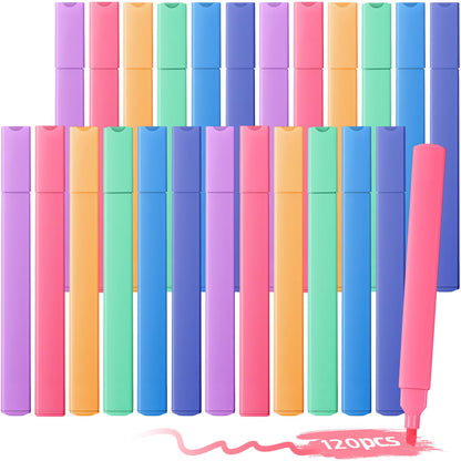 Marspark 120 Pcs Highlighters Bulk No Bleed, Morandi Color