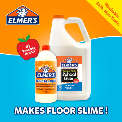 Elmer's White Liquid School Glue, 1 Gallon, Safe, Washable, 1 Count, - #1 Teacher Brand, Bulk Arts & Crafts, Projects, Classroom Supplies, Great for Making Slime