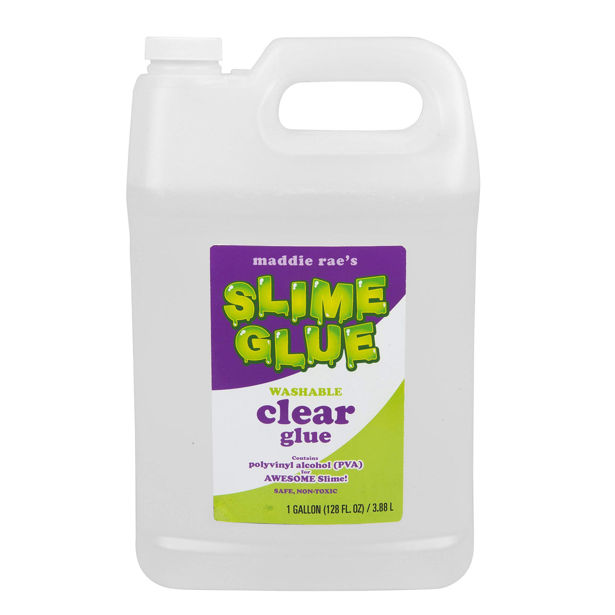 Maddie Rae’s White Slime Glue 1 Gallon Jug – Non Toxic Washable All Purpose Glue for Slime Making, DIY Kids Arts & Crafts, Teachers Classroom Supplies, School Projects & Summer Camp Activities