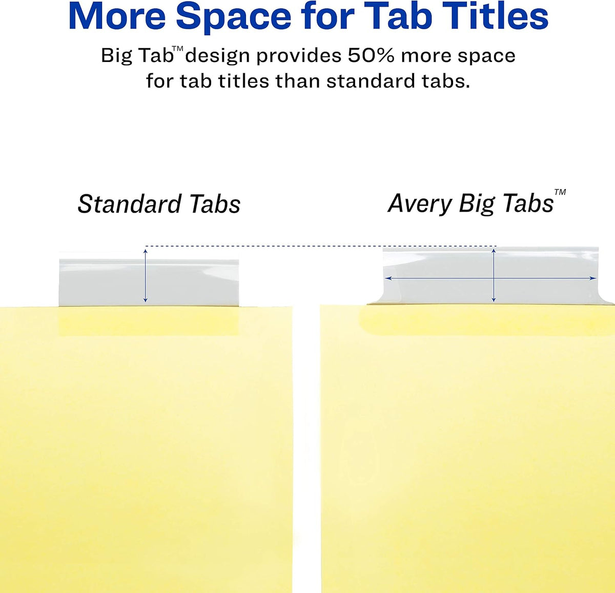 Avery Paper Dividers, Insertable Big Tab, 8-Tab, Clear, 24 Sets