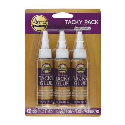 Aleene's Original Tacky Glue Mini-Bottle, All Purpose Adhesive, Perfect for Crafts and DIY Projects, Dries Fast and Clear, .66 fl oz 18-Pack