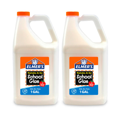 Elmer's White Liquid School Glue, 1 Gallon, Safe, Washable, 1 Count, - #1 Teacher Brand, Bulk Arts & Crafts, Projects, Classroom Supplies, Great for Making Slime