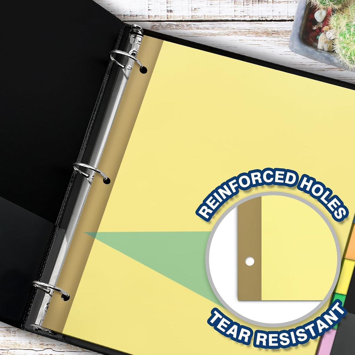 H4D 120 Pack Insertable Binder Dividers with 8 Tabs for 3-Ring Binder