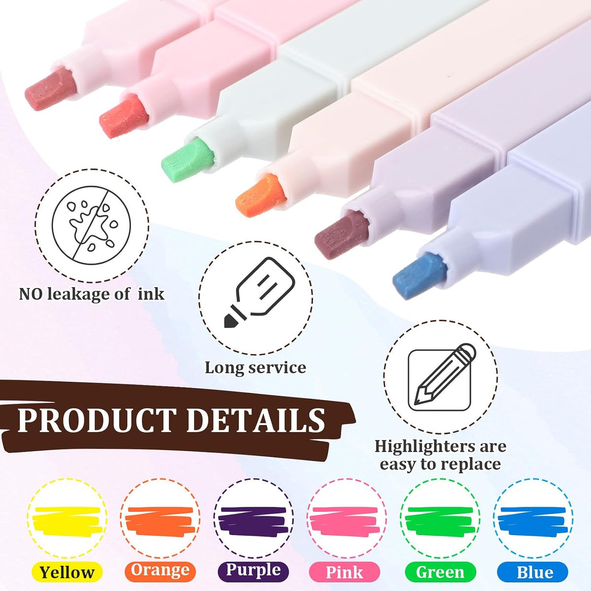 180 Pcs Bulk Bible Highlighters No Bleed Through 6 Assorted Colors