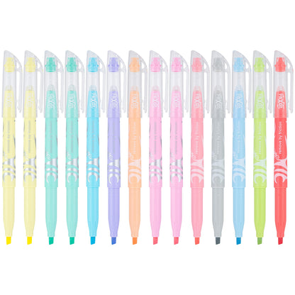 PILOT FriXion Light Pastel Erasable Highlighters, Assorted Colors, 14-Pack