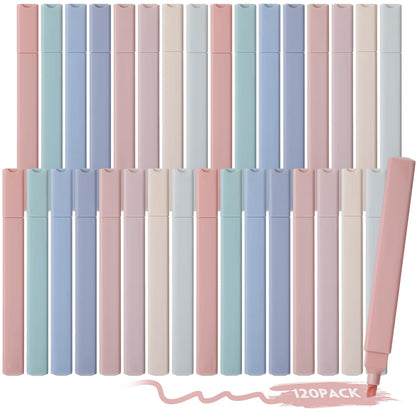 Marspark 120 Pcs Highlighters Bulk No Bleed, Morandi Color