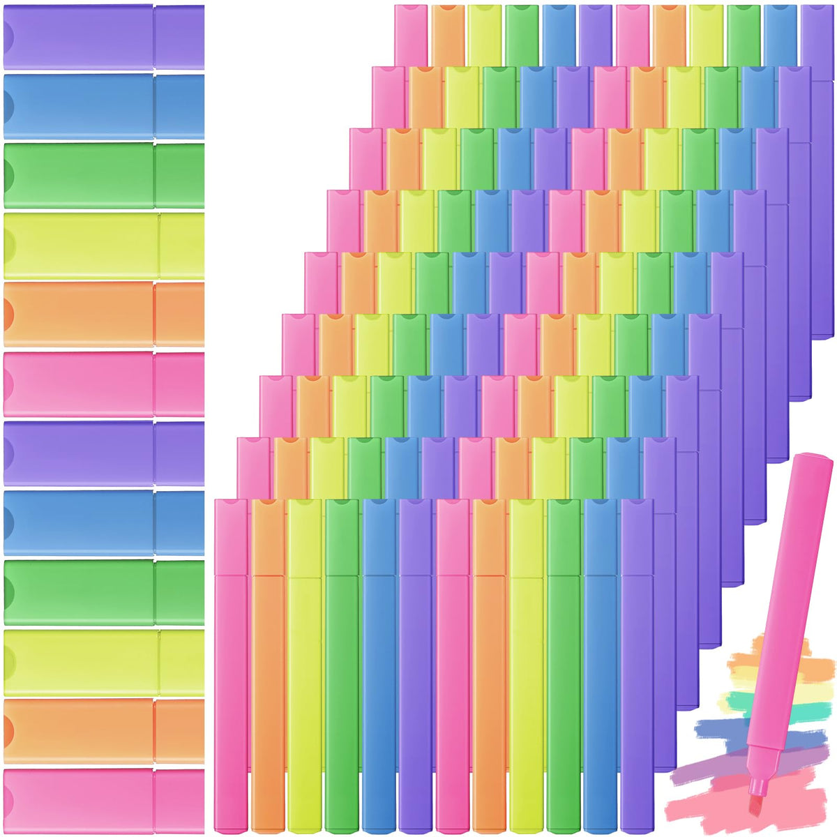 Marspark 120 Pcs Highlighters Bulk No Bleed, Morandi Color