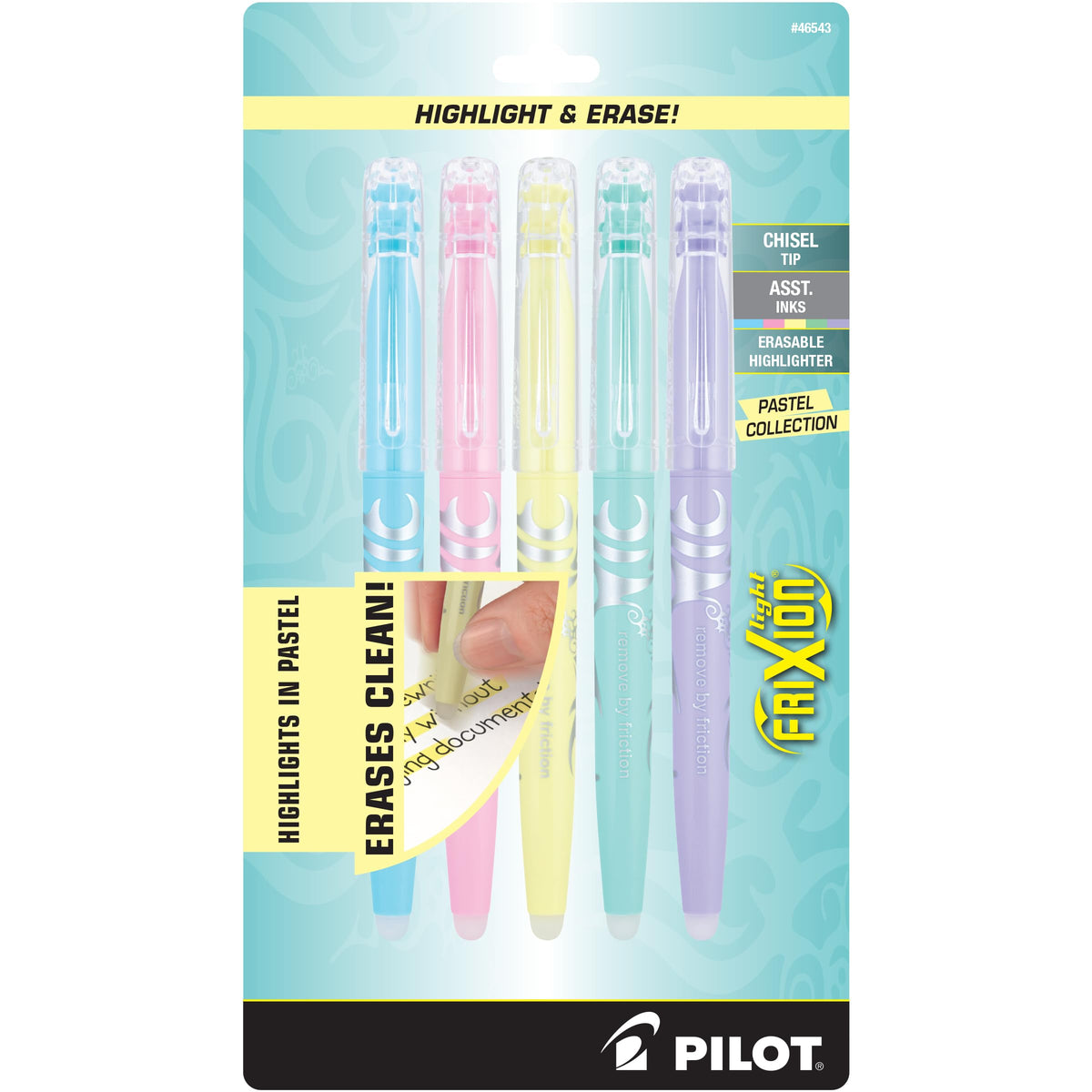 PILOT FriXion Light Pastel Erasable Highlighters, Assorted Colors, 14-Pack