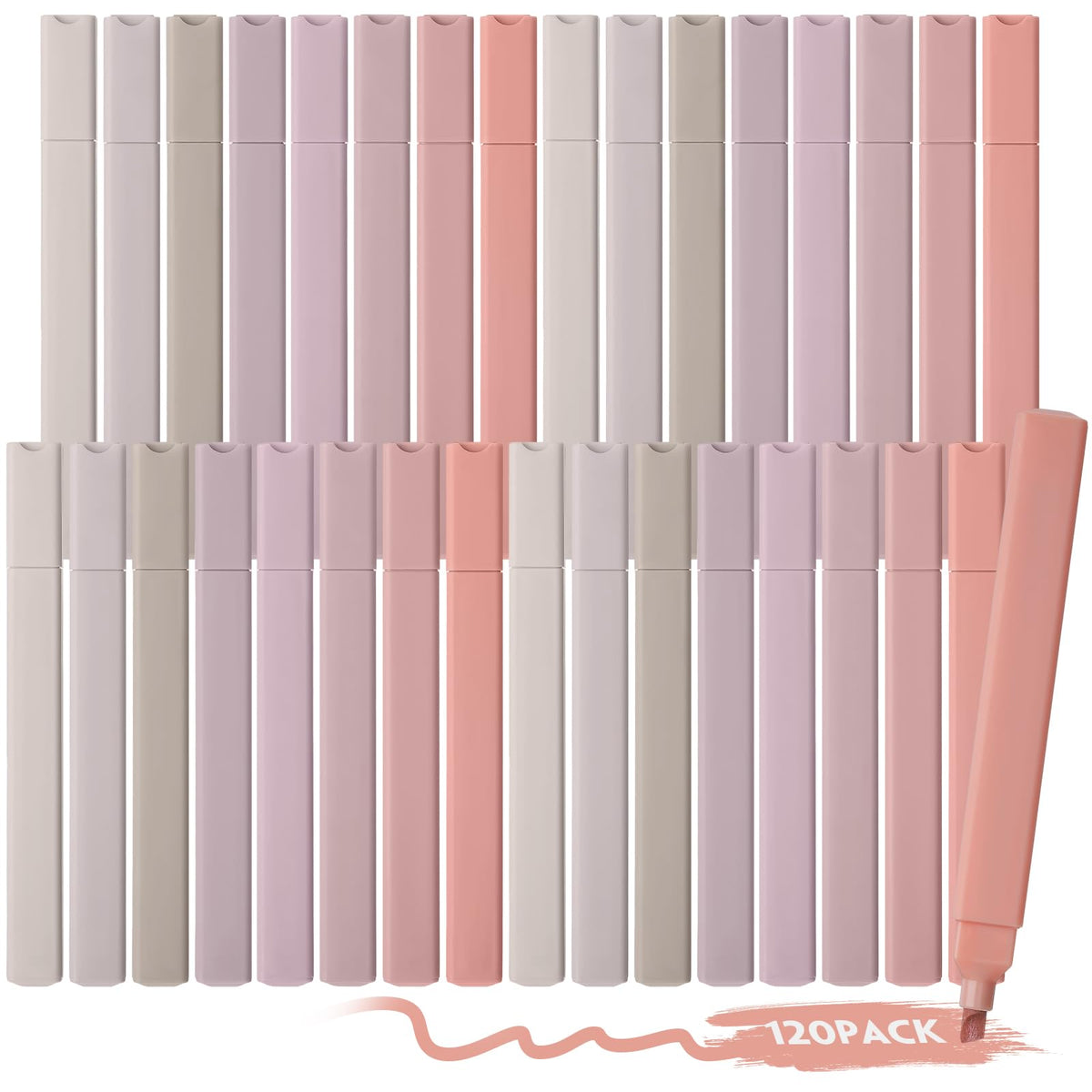 Marspark 120 Pcs Highlighters Bulk No Bleed, Morandi Color
