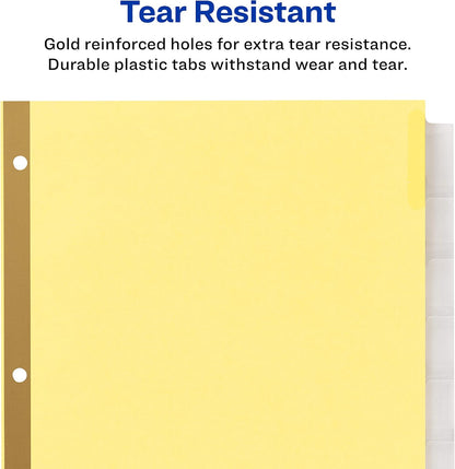 Avery Paper Dividers, Insertable Big Tab, 8-Tab, Clear, 24 Sets