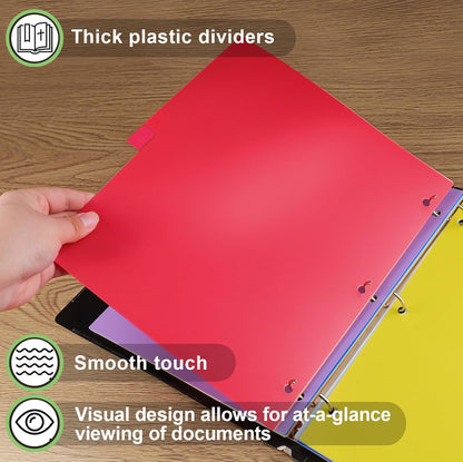 12 Tab Dividers for 3 Ring Binder, 96 Pcs Binder Dividers with Tabs, 8 Set