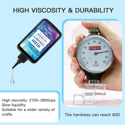 JDiction UV Resin, Upgrade 300g High Viscosity Hard UV Resin with Crystal Clear Resins Kit for Doming, Sealing, Coating, and Casting