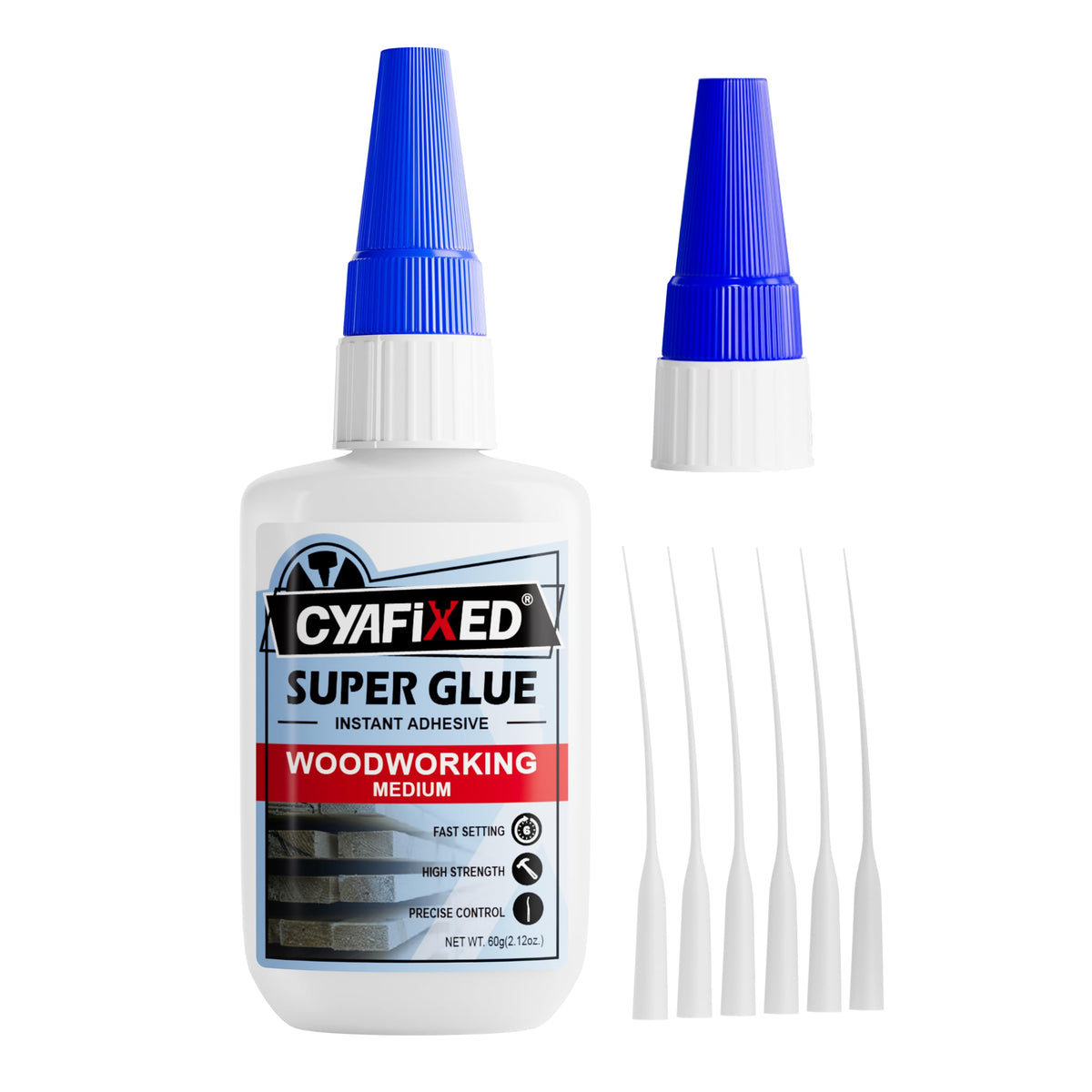 Super Glue Kits, Thin, Medium & Ultra Thick, 6 oz CA Glue for Woodworking
