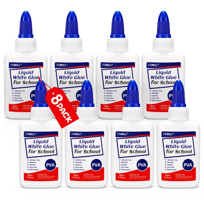 18Pack Washable Liquid White Glue for Kids, 4 fl oz Glue Bottles for School