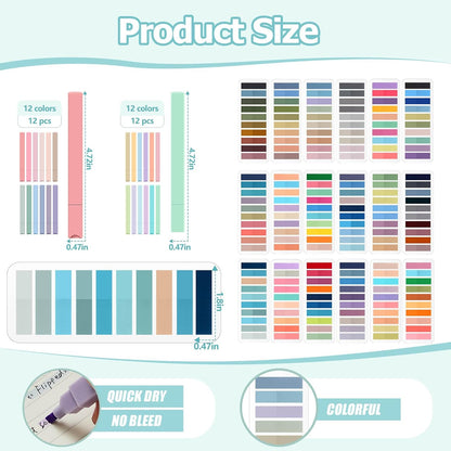 MotiMind Book Annotation Kit, Aesthetic School Supplies, Vibrant Color, 42