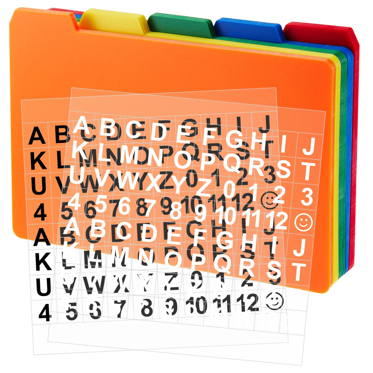 Lewtemi 50 Pcs Index Card Dividers 4" x 6" with Cards Guides, Multicolor