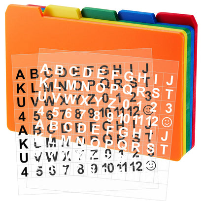 Lewtemi 50 Pcs Index Card Dividers 4" x 6" with Cards Guides, Multicolor