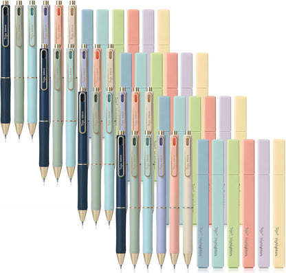Taja 48 Pack Bible Highlighters and Pens Set, No Bleed and Quick-Drying