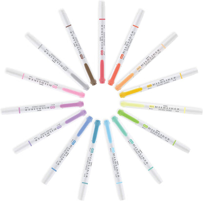 Zebra Pen MILDLINER No Bleed Highlighter, Lemon Yellow, Dual Tip, 12-Pack